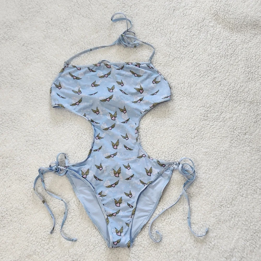 New!Frankies Bikini X‎ Victoria Secrets Amalia  One Piece Cut-out Swimsuit